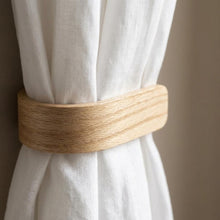 Load image into Gallery viewer, Luxury Curtain Holdbacks | Wooden Curtain Tie Backs | Wooden Curtain Hooks | Modern Minimalist Holdbacks - Pack of 2
