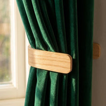 Load image into Gallery viewer, Luxury Curtain Holdbacks | Wooden Curtain Tie Backs | Wooden Curtain Hooks | Modern Minimalist Holdbacks - Pack of 2
