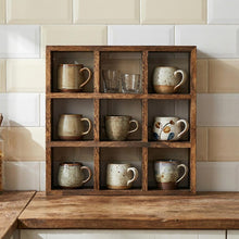 Load image into Gallery viewer, Wooden Spice Rack Organizer, 9 Cube Shelf Rustic Kitchen Storage, Solid wood Kitchen Box Organizer
