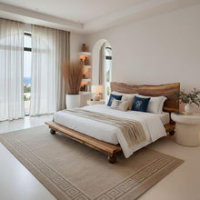 Load image into Gallery viewer, Luxury Teak Wood Bed Frame, Custom Live Edge Platform Bed , Customization Available
