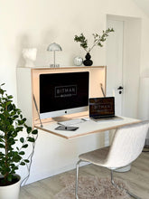 Load image into Gallery viewer, Folding Office or Study Table, Wall Mounted Floating Murphy Desk Work Space Saving Secretary Table
