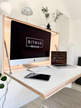 Load image into Gallery viewer, Folding Office or Study Table, Wall Mounted Floating Murphy Desk Work Space Saving Secretary Table
