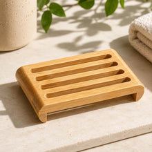 Load image into Gallery viewer, Teakwood Soap Dish, Self Draining Wooden Soap Holder, Natural Eco Friendly Bathroom Soap Tray, Zero Waste Sustainable Gift
