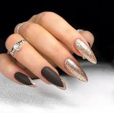 Premium Bridal look Glitter Tip Readymade Nail Art Artificial/Fake Press on Nails for Girls and Women