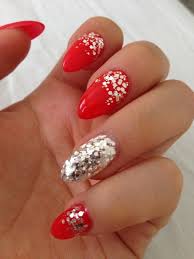 Premium Bridal Red Readymade Nail Art Artificial/Fake Press on Nails for Girls and Women