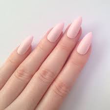 Plain Pointed Almond Simple Readymade Nail Art Artificial/Fake Press on Nails for Girls and Women