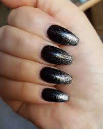 Premium Black Medium Size Readymade Nail Art Artificial/Fake Press on Nails for Girls and Women
