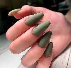 Plain Sober Green Shade Regular wear  Readymade/Ready to wear Soak off Gel Nail Art Artificial/Fake Press On Nails for Girls and Women