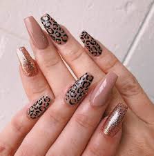 Premium Animal print Nude Nail Art Artificial / Fake Nails / Press on Nails for Girls and Women