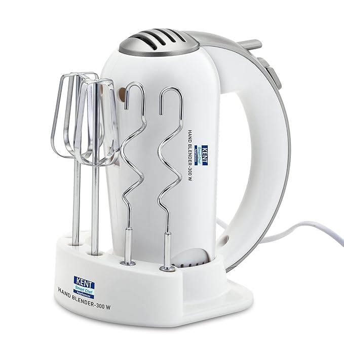 Kent Hand Blender 300 W | 5 Variable Speed Control | Multiple Beaters BNA