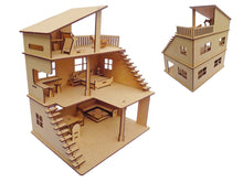 Load image into Gallery viewer, DIY Miniature House , Wooden Toy House With Furniture Wooden Toy House with Furniture for Kids | DIY Dollhouse Building Kit with Paint Set - Miniature Wooden Doll House for Kids , Boys and Girls
