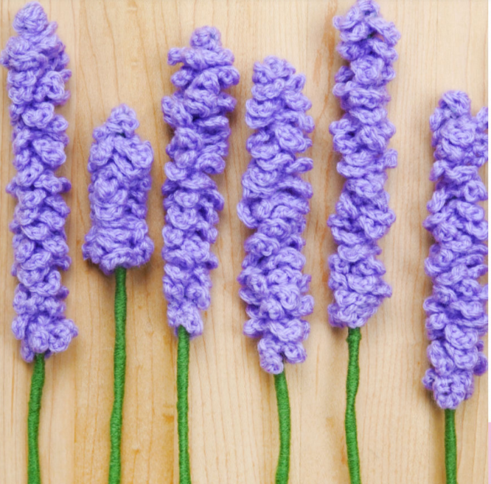 Bhavya's Lavender Flower DIY Crochet Kit, Crochet Material Kit with Yarn, Crochet Needles, Tools & Accessories, Crochet Kit Starter, Crochet Beginners Kit, Crochet Tutorial, Yarn Craft Kits for Adults