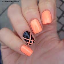 Light Orange Net Art Readymade Nail Art Artificial/Fake Press on Nails for Girls and Women