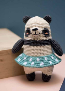 Bhavya's Woolen Animal Panda Toy making DIY Crochet Kit, Crochet Material Kit with Yarn, Crochet Needles, Tools & Accessories, Crochet Kit Starter, Crochet Beginners Kit, Crochet Tutorial, Yarn Craft Kits for Adults, Handmade