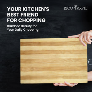 Premium Bamboo Chopping Board for Kitchen BNA, Multipurpose Cutting Board for Kitchen Wooden Chopping Board for Kitchen Non Slip Vegetable Cutting Board Fruits & Vegetables Chopper Board for Kitchen