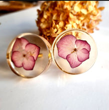 Load image into Gallery viewer, Resin Knobs for your wardrobe or Drawer, Real flower resin Knobs and handles for drawer and wardrobe, resin hardware - set of 2
