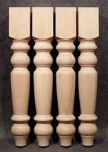 Load image into Gallery viewer, Wooden Table Legs for Table Carved Table Legs, Designer Wooden Legs - Standard size 30 Inch Size , (Customization available)  - Pack of 4 Legs
