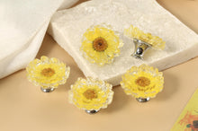 Load image into Gallery viewer, Resin Knobs for your wardrobe or Drawer, Real flower resin Knobs and handles for drawer and wardrobe, resin hardware - set of 2
