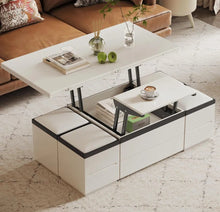 Load image into Gallery viewer, Folding Coffee Table cum Dining Table, Convertible Coffee table to Dining Table with Drawers
