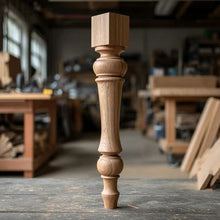 Load image into Gallery viewer, Wooden Table Legs for Table Carved Table Legs, Designer Wooden Legs - Standard size 30 Inch Size , (Customization available)  - Pack of 4 Legs
