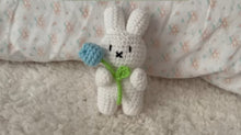 Load image into Gallery viewer, Crochet Bunny Rabbit Keychain, hand made crochet small bunny
