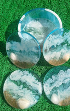 Load image into Gallery viewer, Bulk Order For New Year and Christmas, Resin Coasters with any design and theme, beach, flowers ,stones ,pearls, give aways for any occasion at most affordable prices and quick delivery - Pack of 10
