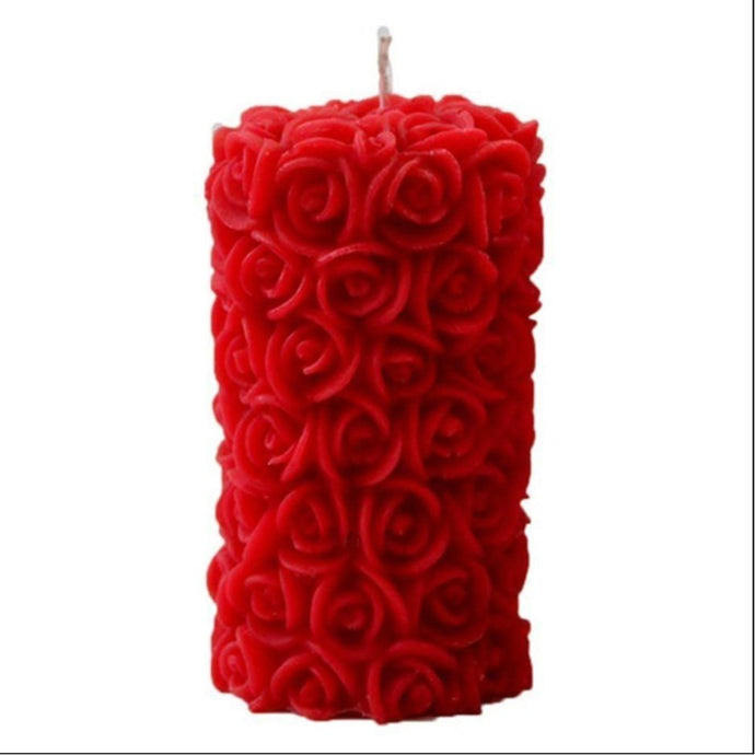 Rose Pillar Candle