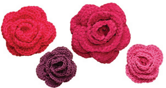 Bhavya's Woolen Flowers Roses Making DIY Crochet Kit, Crochet Material Kit with Yarn, Crochet Needles, Tools & Accessories, Crochet Kit Starter, Crochet Beginners Kit, Crochet Tutorial, Yarn Craft Kits for Adults, Handmade Craft