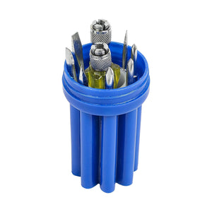 8-in-1 Pc Screw Driver Kit With 3 Flat Blades, 3 Phillips Head, 1 Round Poker Bar, Extension Rod| Multi-purpose Tool Set Screwdriver Set BNA
