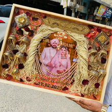 Load image into Gallery viewer, Resin Customized Varmala Preservation in India Gift Your Wedding Memories Forever Gift Home decor Resin Flower Marriage Garland/ Varmala Customized Personalized Photo Frames With Photo Upload Personalized Birthday Gift
