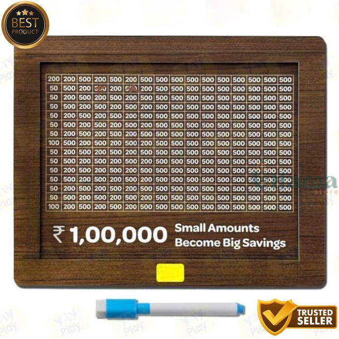 Wooden piggy bank for kids and Adults with Note Marking, Wooden Money/Piggy Bank for Kids & Adults, Savings Challenge Box