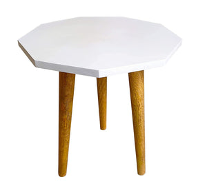 Wooden Side Table, Antique Wooden Fold-able Coffee Table/Side Table/End Table/Tea Table/Plant Stand/Stool Living Room Kids Play Furniture Table Round Shape BNA