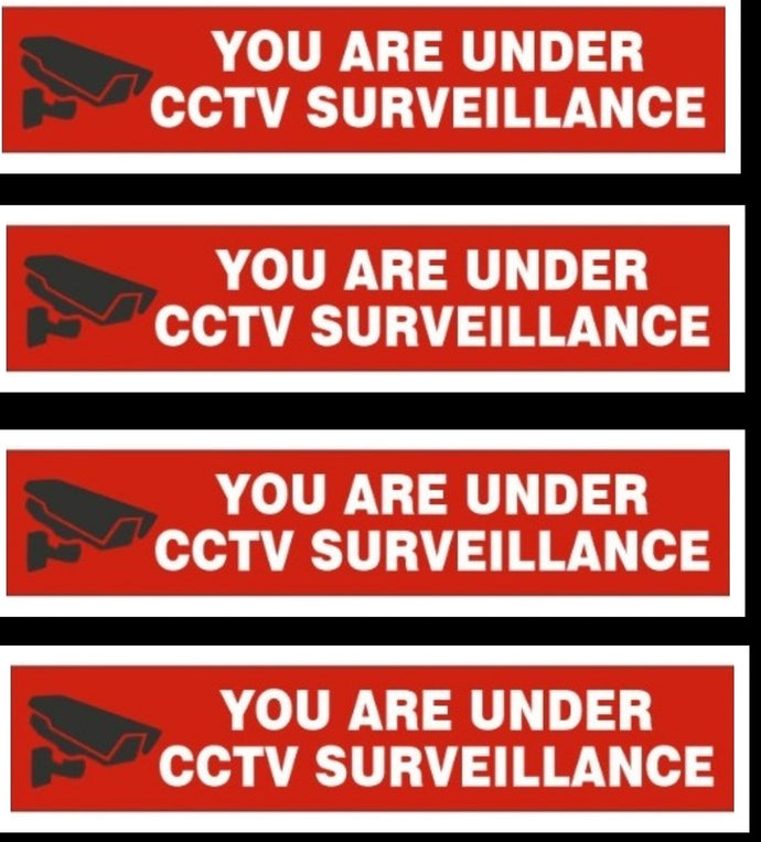 You Are Under CCTV Surveillance Sticker Signage Sign Warning for Shop office Business - Combo Value Pack